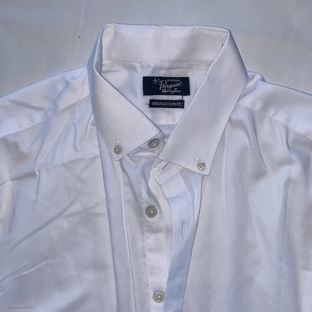 Original Penguin Slim Fit White Dress Shirt